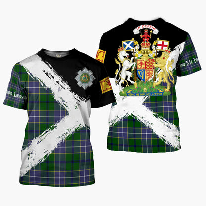 Printivon Wishart Clan T Shirt Scotland Coat Of Arms Tartan Pattern