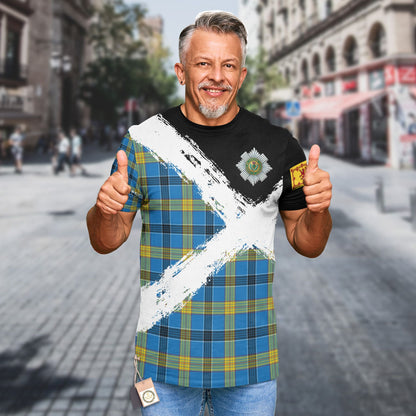 Printivon Laing Clan T Shirt Scotland Coat Of Arms Tartan Pattern