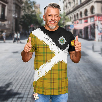 Printivon Houston Clan T Shirt Scotland Coat Of Arms Tartan Pattern