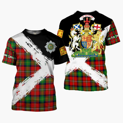 Printivon Fullerton Clan T Shirt Scotland Coat Of Arms Tartan Pattern