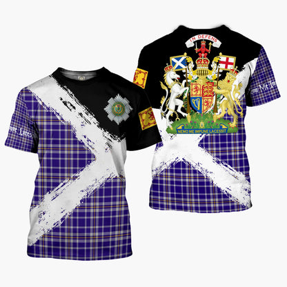 Printivon Ochterlony Clan T Shirt Scotland Coat Of Arms Tartan Pattern