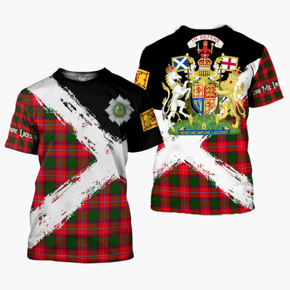 Printivon Rattray Clan T Shirt Scotland Coat Of Arms Tartan Pattern