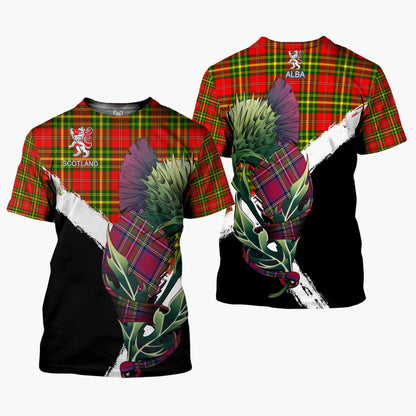 Printivon Leask Clan T Shirt Scottish Thistle Gift