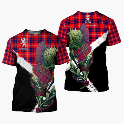 Printivon Hamilton Clan T Shirt Scottish Thistle Gift