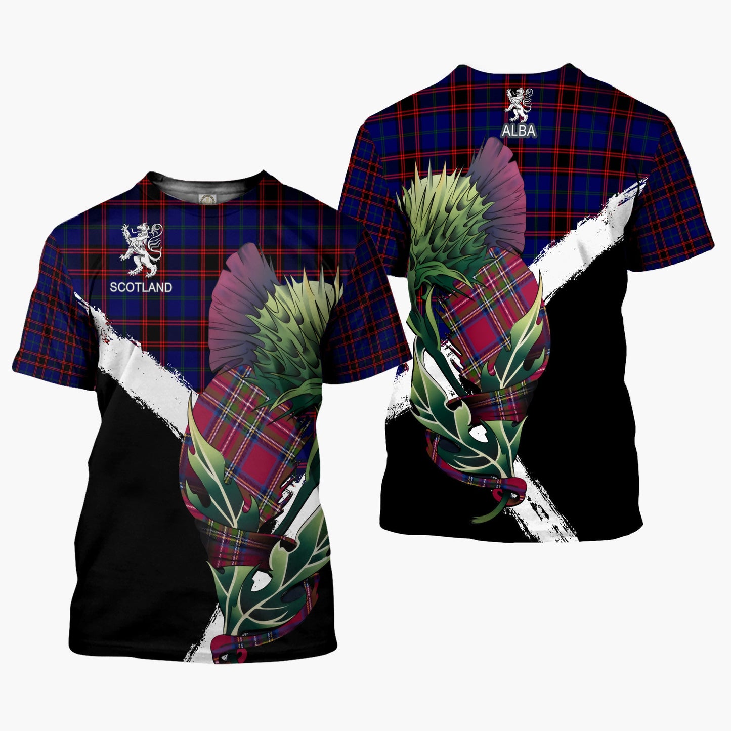 Printivon Home or Hume Clan T Shirt Scottish Thistle Gift