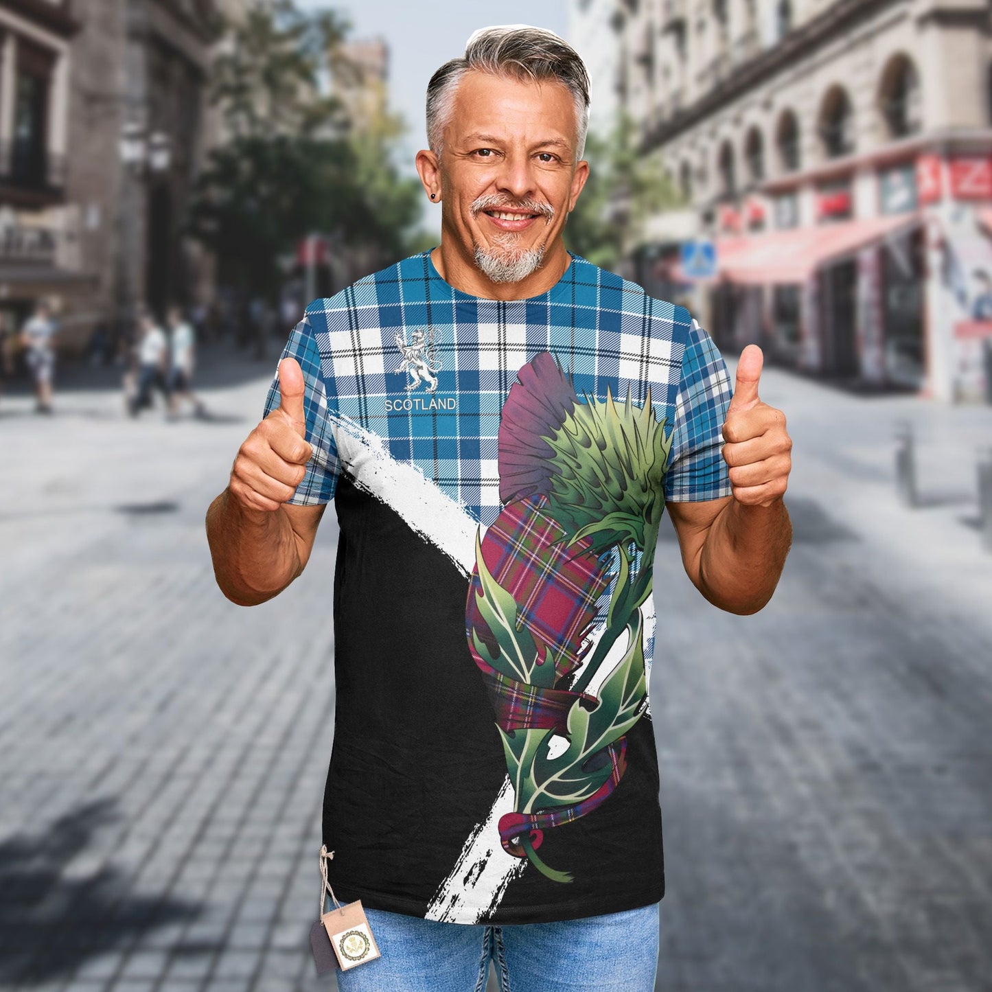 Printivon Roberton Clan T Shirt Scottish Thistle Gift