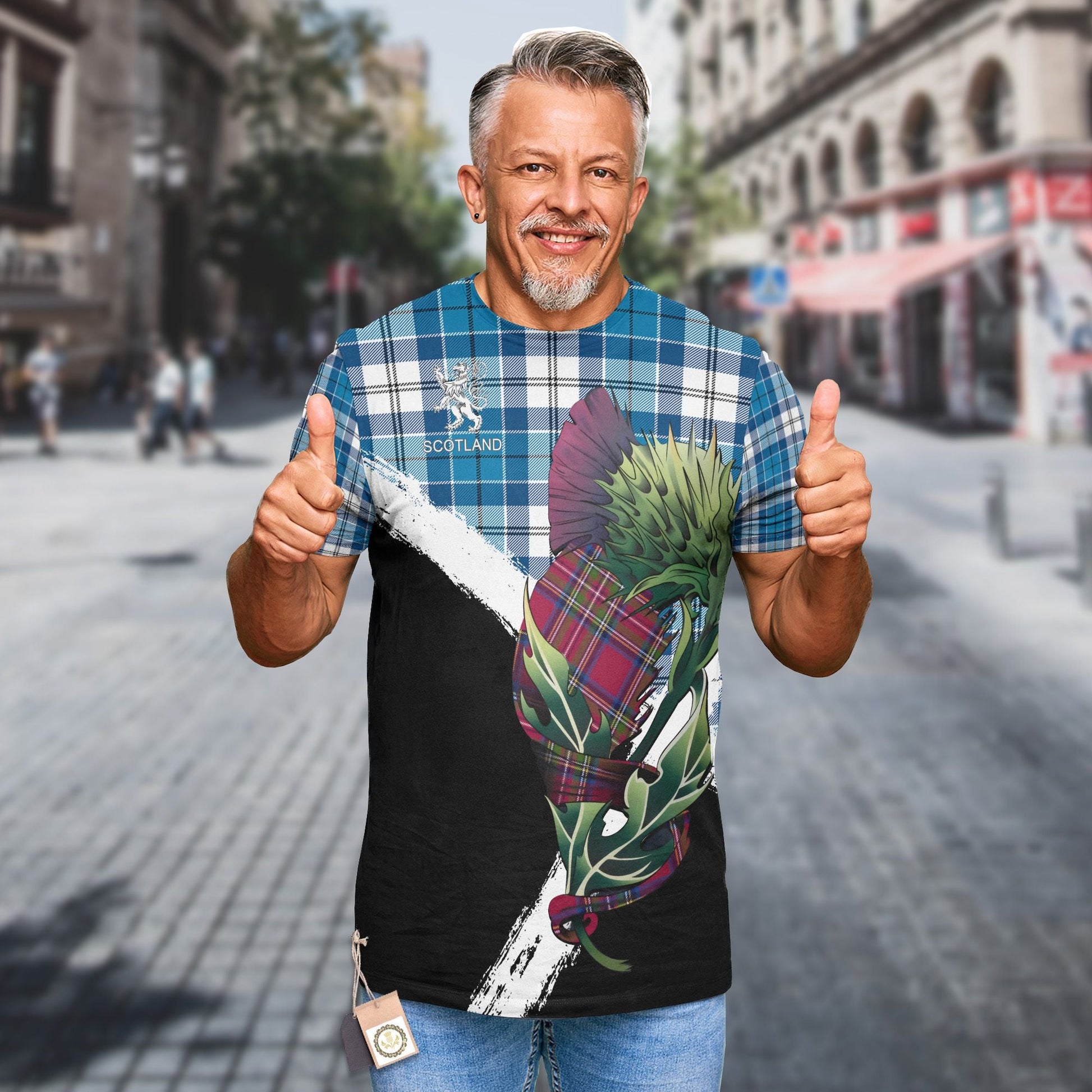 Printivon Roberton Clan T Shirt Scottish Thistle Gift