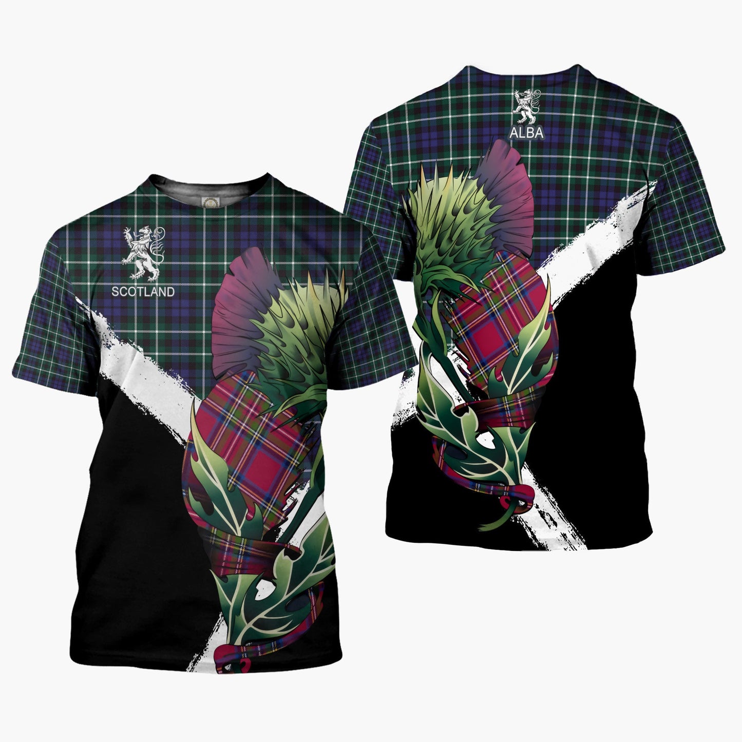 Printivon Graham Clan T Shirt Scottish Thistle Gift