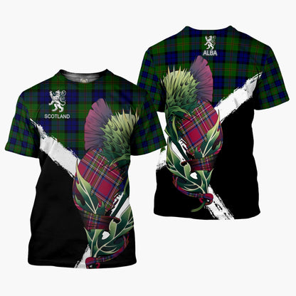 Printivon Dundas Clan T Shirt Scottish Thistle Gift