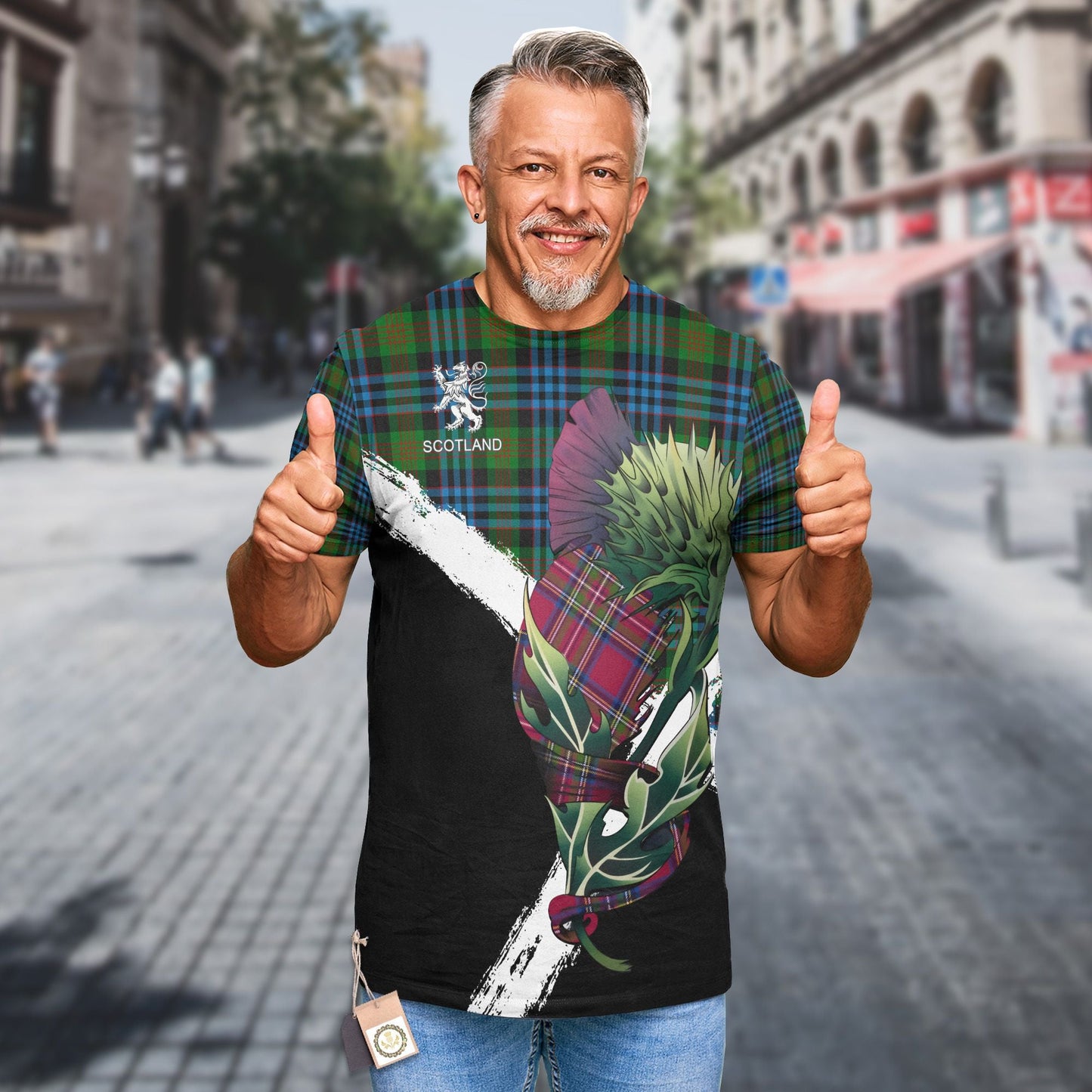 Printivon Newlands Clan T Shirt Scottish Thistle Gift