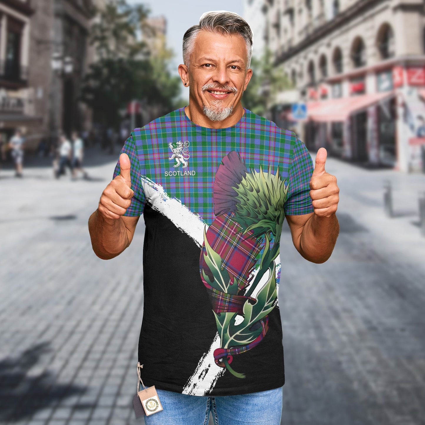Printivon Pitcairn Clan T Shirt Scottish Thistle Gift