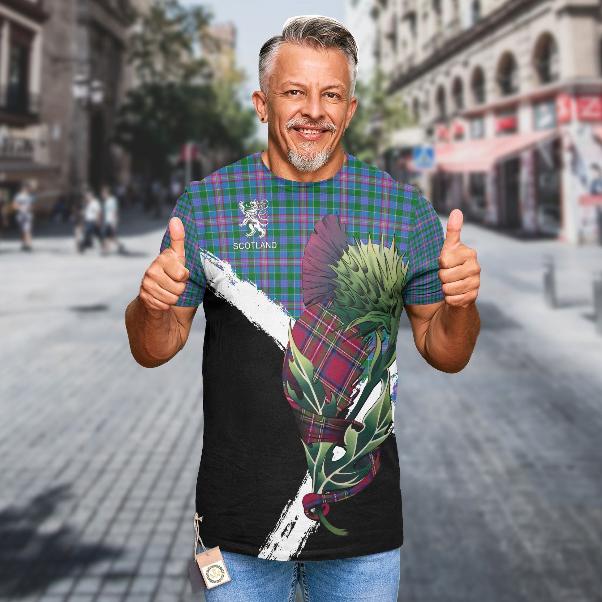 Printivon Pitcairn Clan T Shirt Scottish Thistle Gift