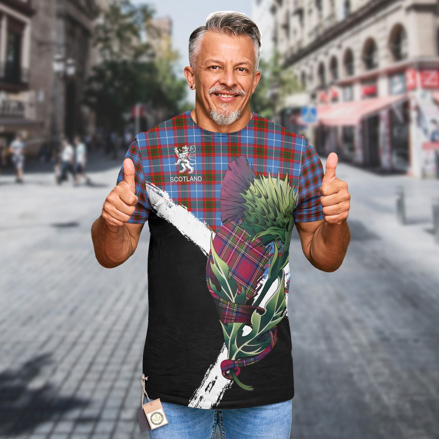 Printivon Preston Clan T Shirt Scottish Thistle Gift