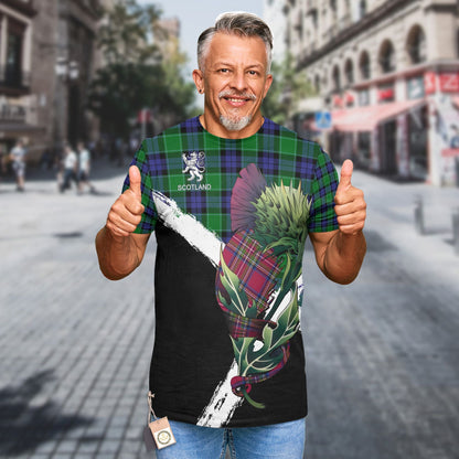 Printivon Haldane Clan T Shirt Scottish Thistle Gift