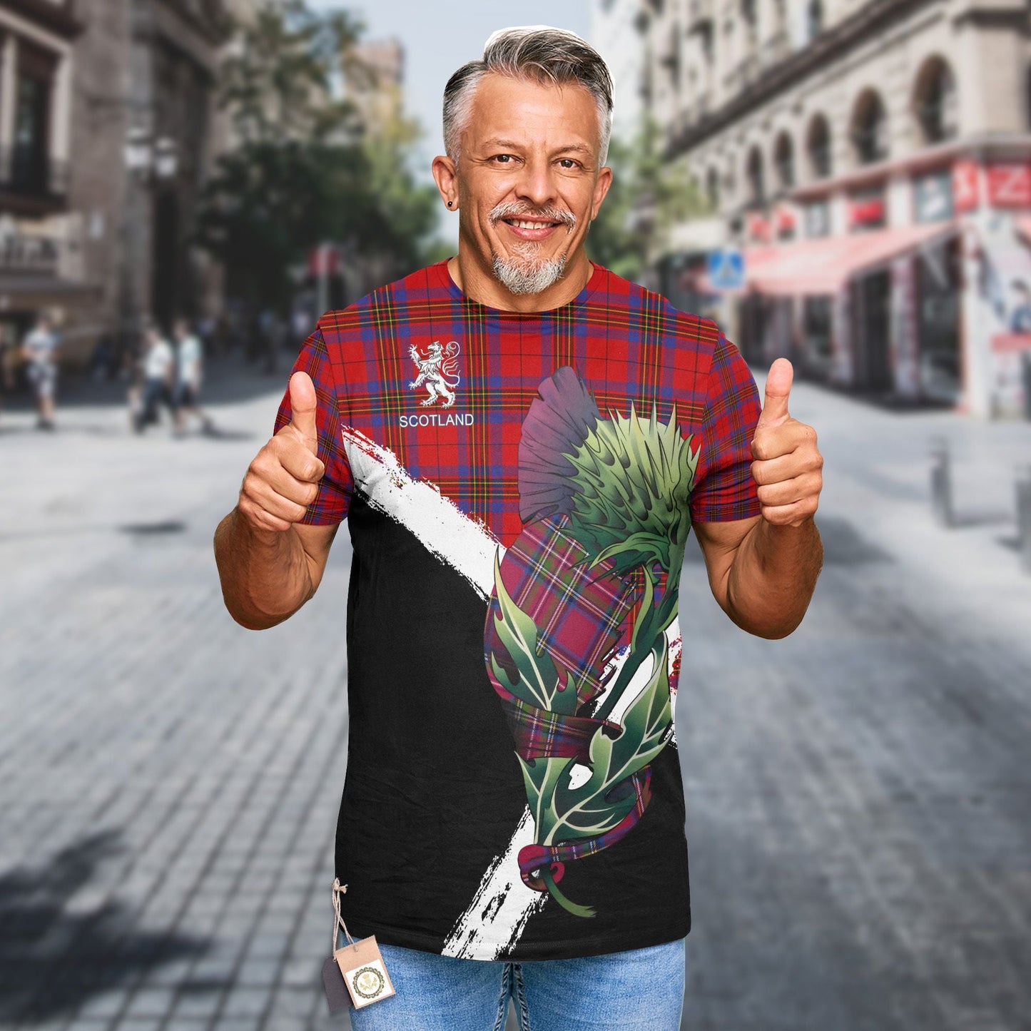 Printivon Leslie Clan T Shirt Scottish Thistle Gift