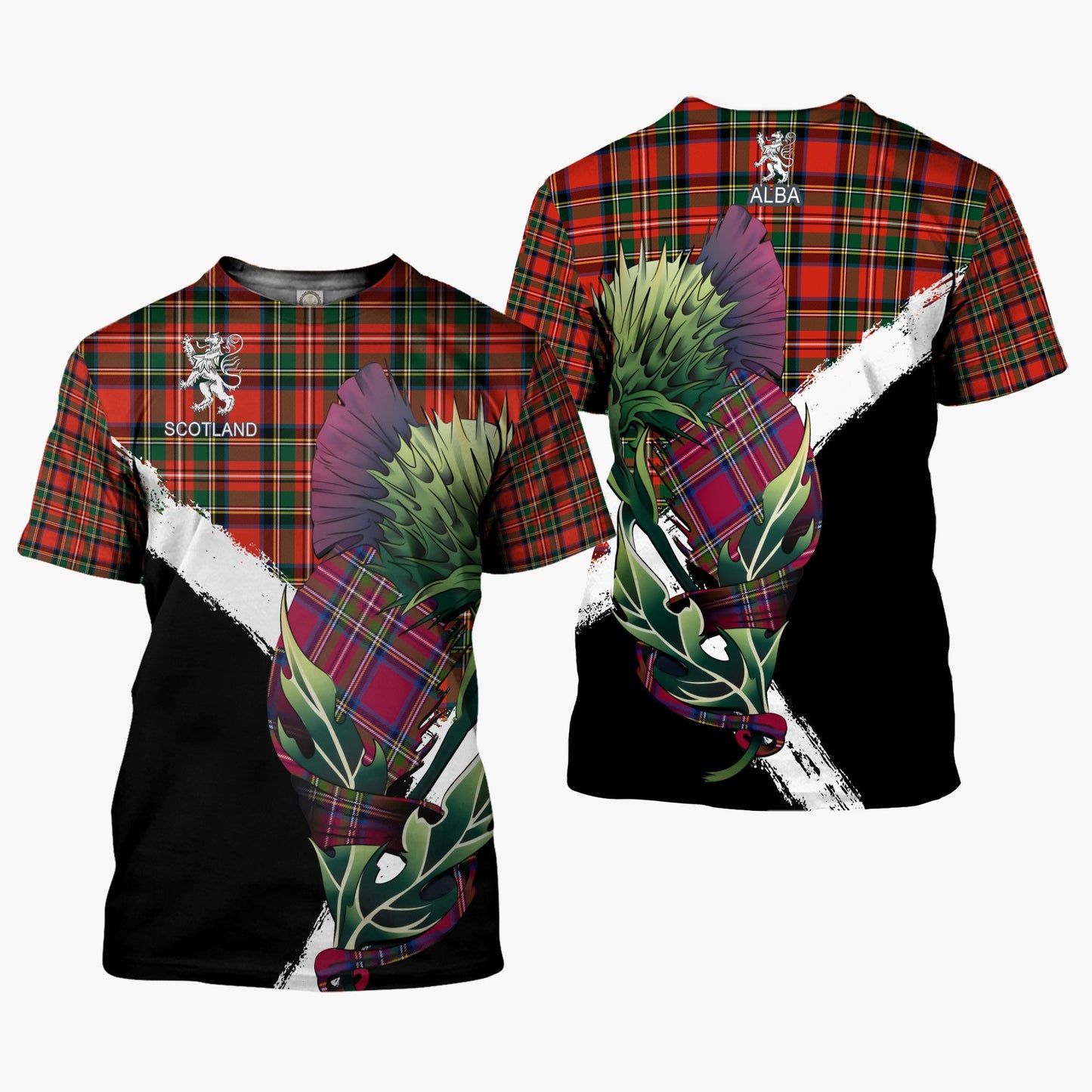 Printivon Dennistoun Clan T Shirt Scottish Thistle Gift