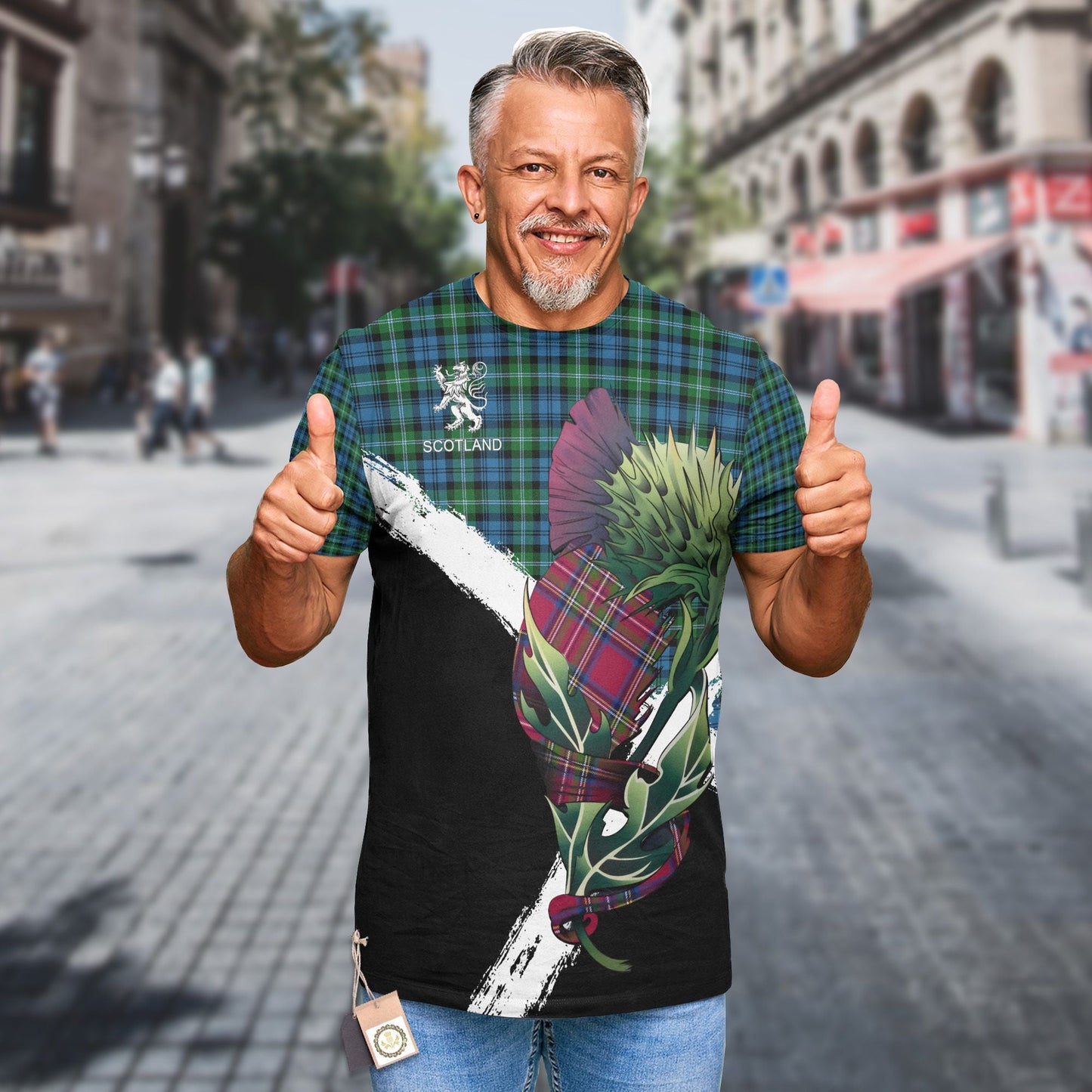 Printivon Lyon Clan T Shirt Scottish Thistle Gift