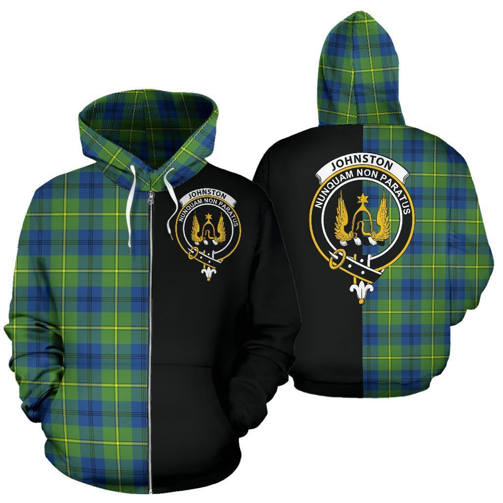 Printivon Custom Your Text Johnston Ancient Tartan Hoodie Half Of Me