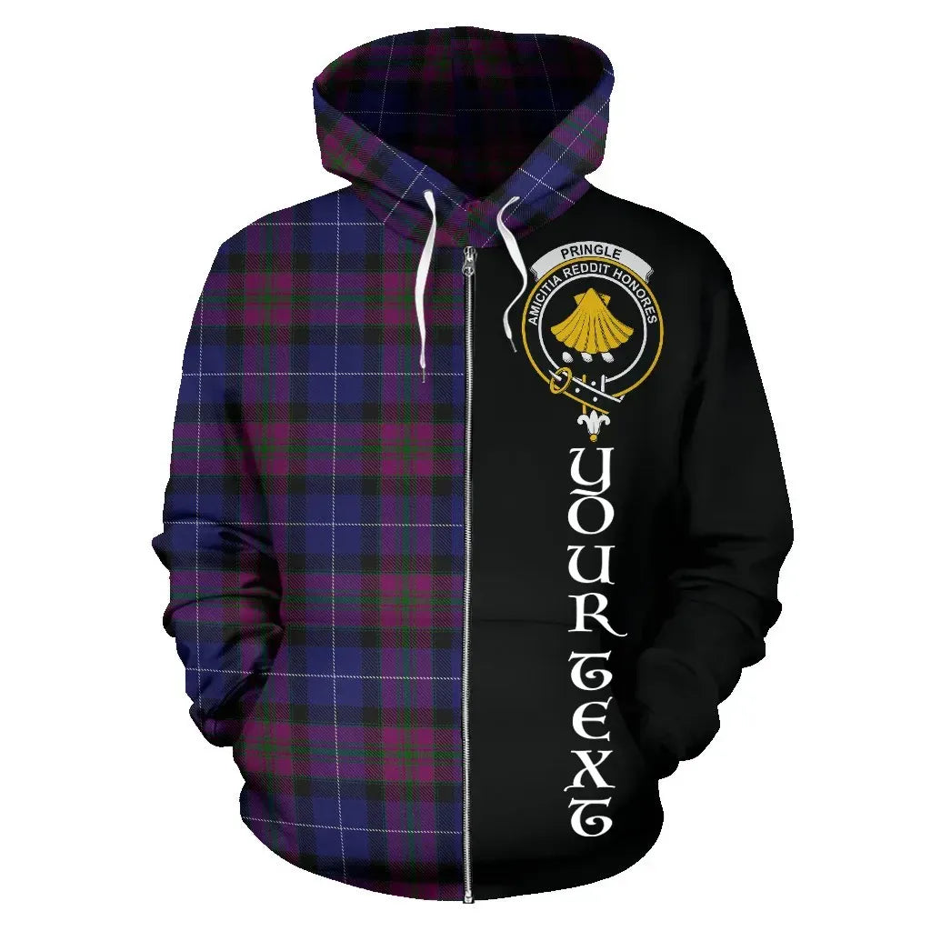 Printivon Custom Your Text Pride Of Scotland Tartan Hoodie Half Of Me