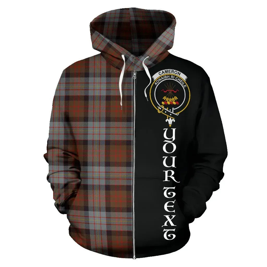 Printivon Custom Your Text Cameron Of Erracht Weathered Tartan Hoodie Half Of Me