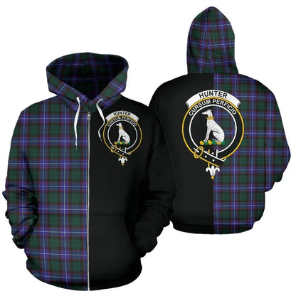 Printivon Custom Your Text Hunter Modern Tartan Hoodie Half Of Me