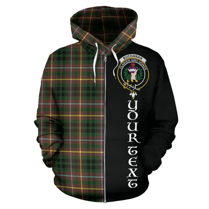 Printivon Custom Your Text Buchanan Hunting Tartan Hoodie Half Of Me