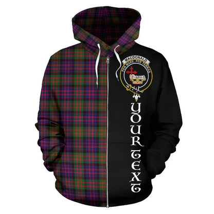 Printivon Custom Your Text Macdonald Modern Tartan Hoodie Half Of Me
