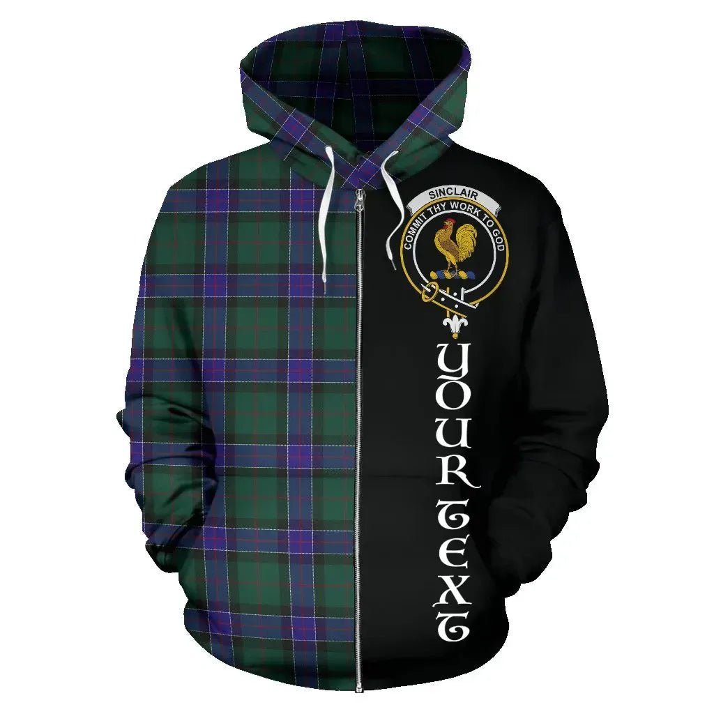 Printivon Custom Your Text Sinclair Hunting Modern Tartan Hoodie Half Of Me