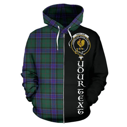 Printivon Custom Your Text Sinclair Hunting Modern Tartan Hoodie Half Of Me