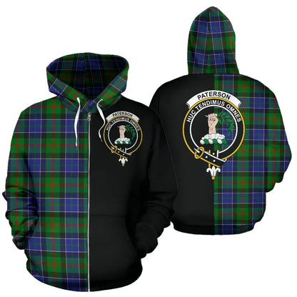 Printivon Custom Your Text Paterson Tartan Hoodie Half Of Me