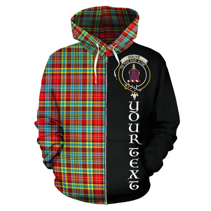 Printivon Custom Your Text Ogilvie Tartan Hoodie Half Of Me
