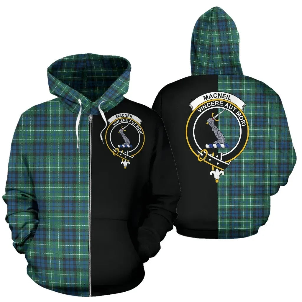Printivon Custom Your Text Macneill Of Colonsay Ancient Tartan Hoodie Half Of Me