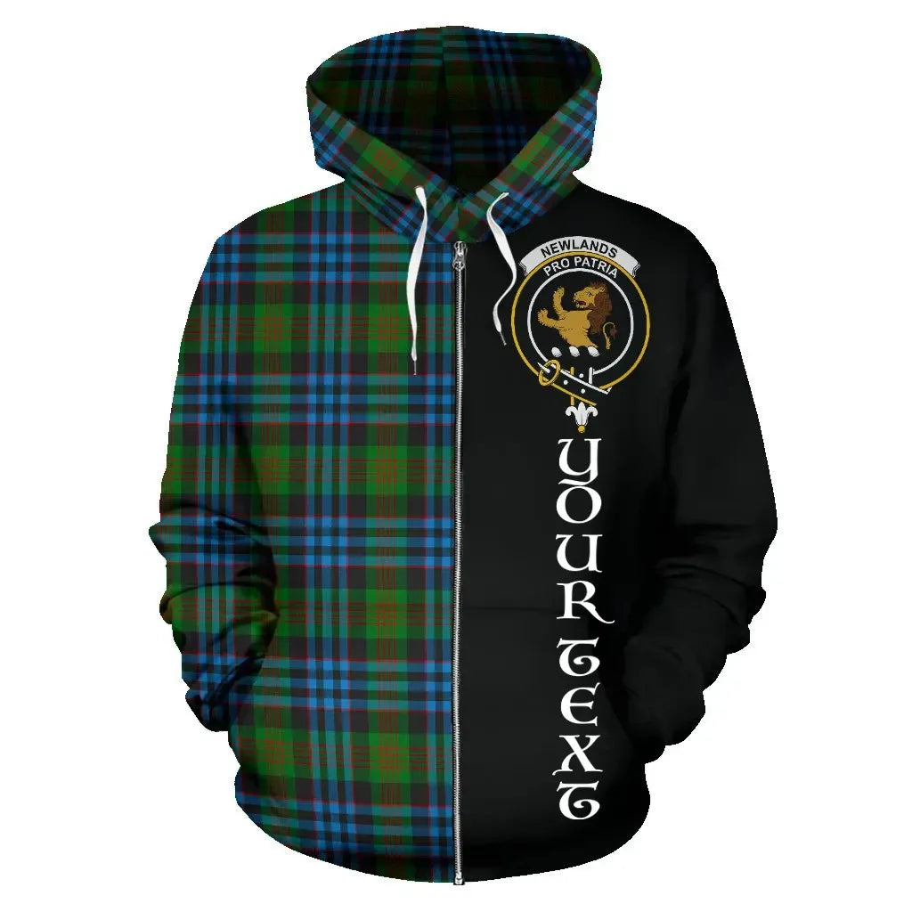 Printivon Custom Your Text Newlands Of Lauriston Tartan Hoodie Half Of Me