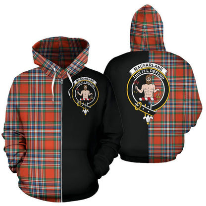 Printivon Custom Your Text Macfarlane Ancient Tartan Hoodie Half Of Me
