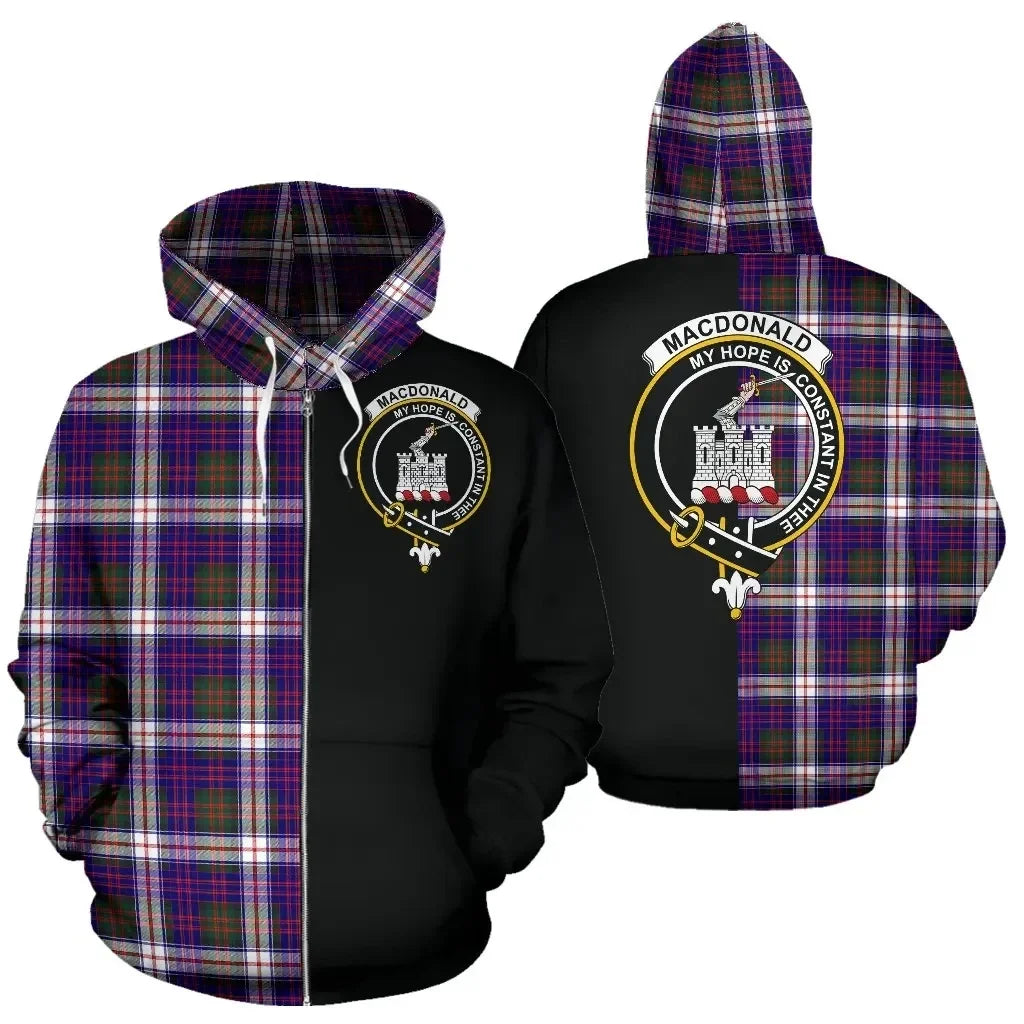 Printivon Custom Your Text Macdonald Dress Modern Tartan Hoodie Half Of Me
