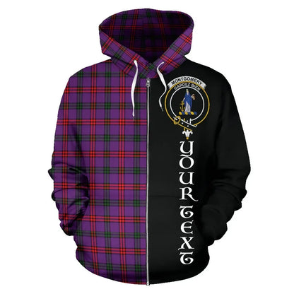Printivon Custom Your Text Montgomery Modern Tartan Hoodie Half Of Me