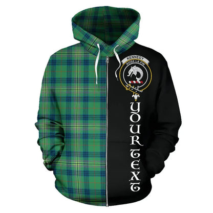 Printivon Custom Your Text Kennedy Ancient Tartan Hoodie Half Of Me