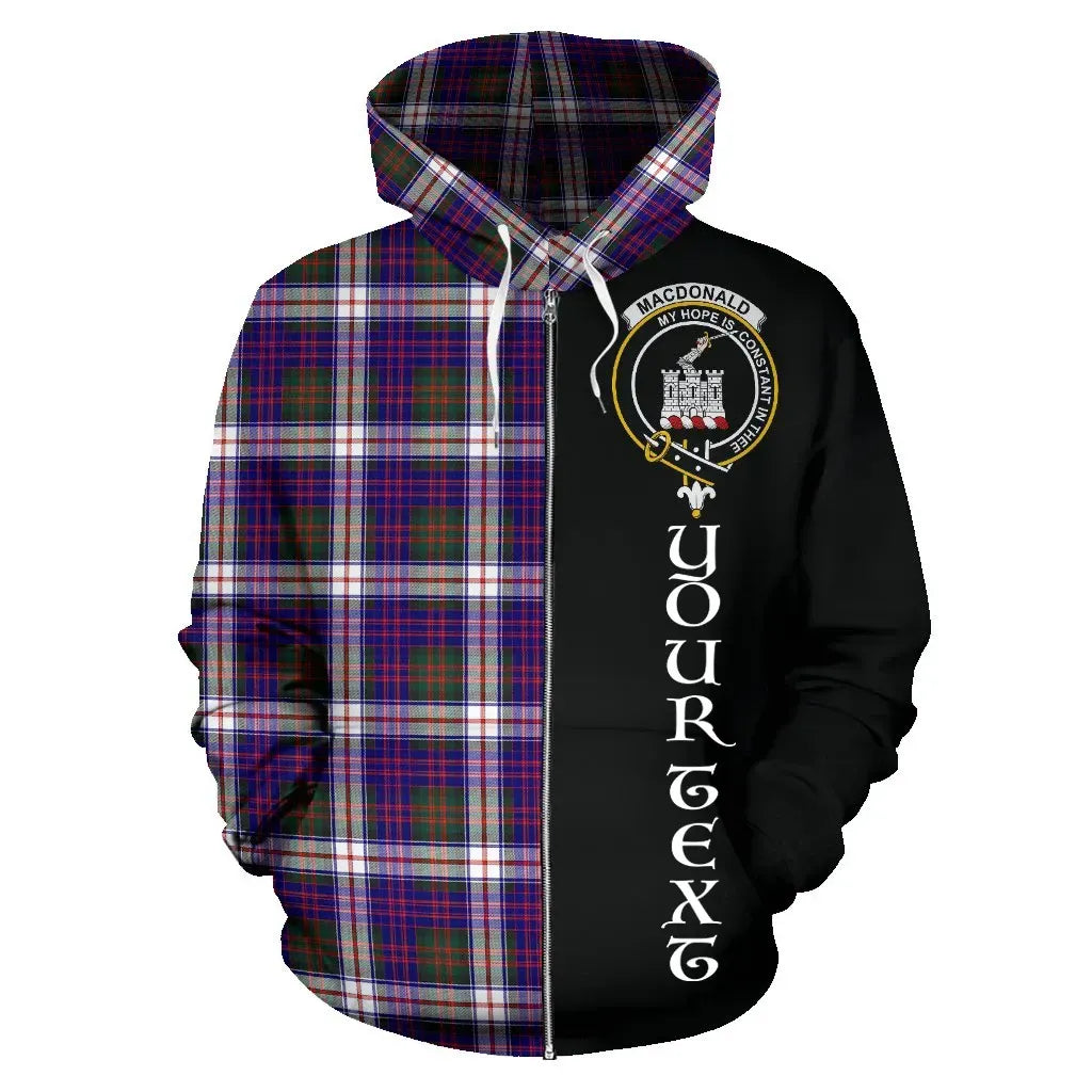 Printivon Custom Your Text Macdonald Dress Modern Tartan Hoodie Half Of Me