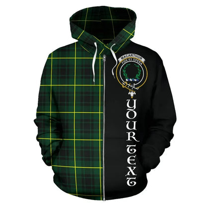 Printivon Custom Your Text Macarthur Modern Tartan Hoodie Half Of Me