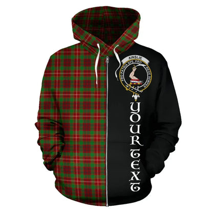 Printivon Custom Your Text Ainslie Tartan Hoodie Half Of Me