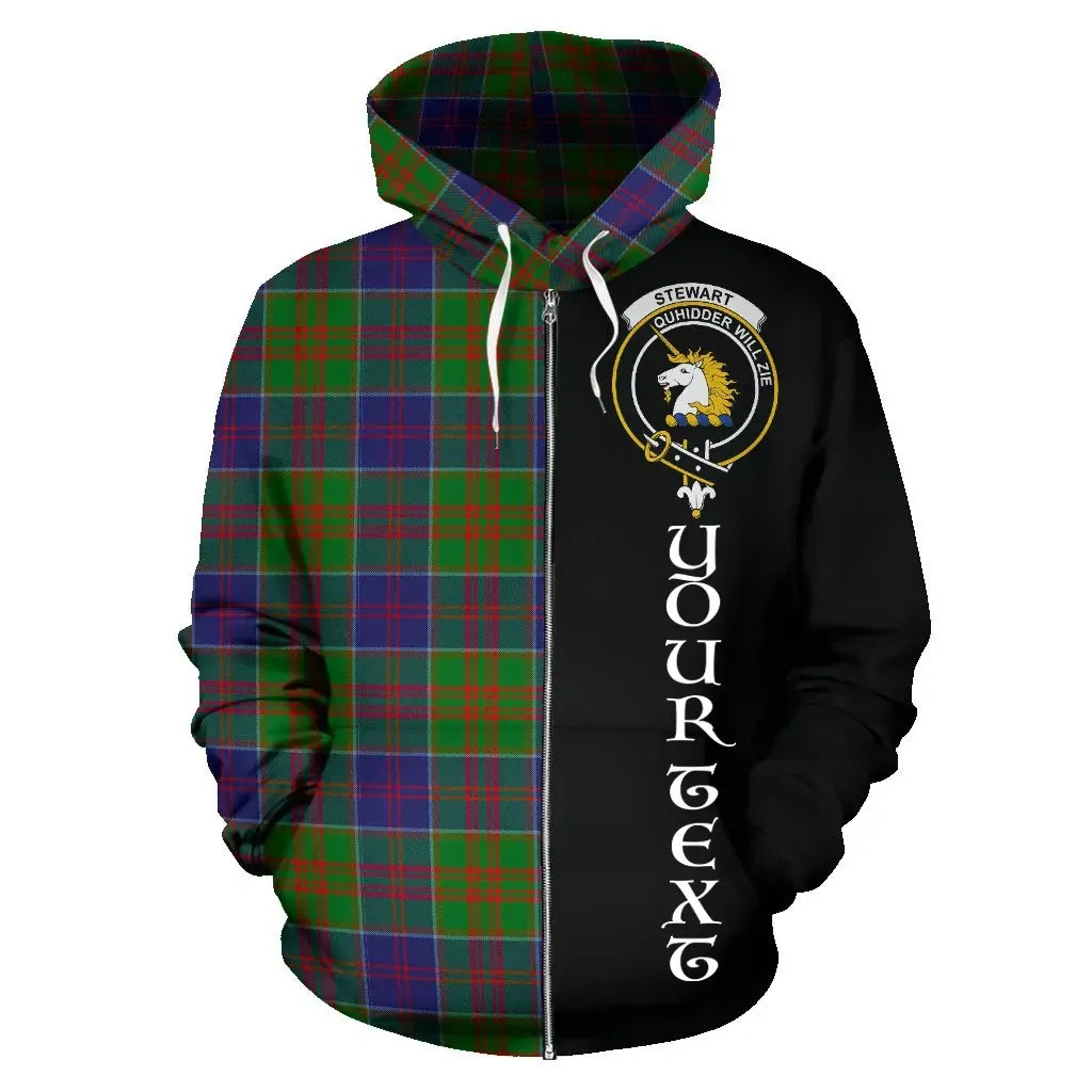 Printivon Custom Your Text Stewart Of Appin Hunting Modern Tartan Hoodie Half Of Me