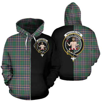Printivon Custom Your Text Macfarlane Hunting Ancient Tartan Hoodie Half Of Me