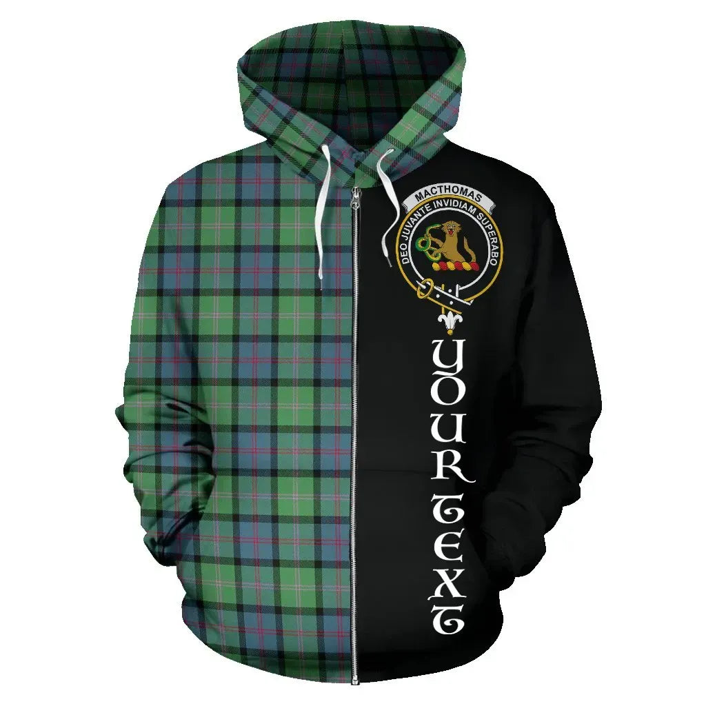 Printivon Custom Your Text Macthomas Ancient Tartan Hoodie Half Of Me