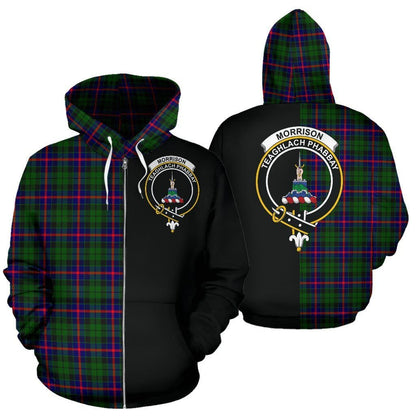 Printivon Custom Your Text Morrison Modern Tartan Hoodie Half Of Me