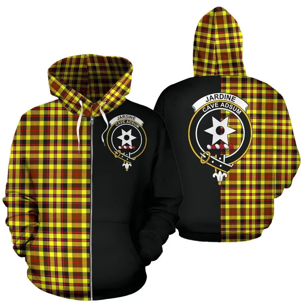 Printivon Custom Your Text Jardine Tartan Hoodie Half Of Me