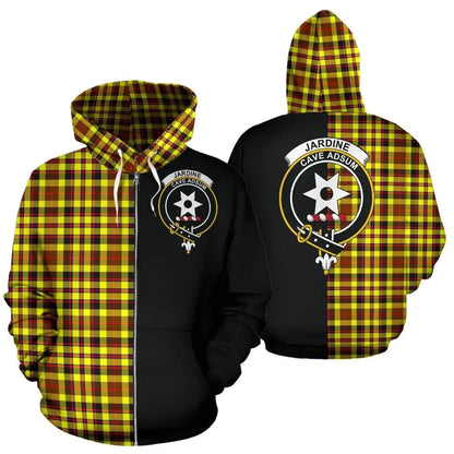 Printivon Custom Your Text Jardine Tartan Hoodie Half Of Me