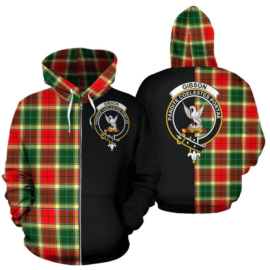 Printivon Custom Your Text Gibbs Tartan Hoodie Half Of Me