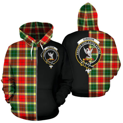 Printivon Custom Your Text Gibbs Tartan Hoodie Half Of Me