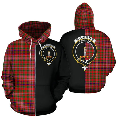 Printivon Custom Your Text Macalister Modern Tartan Hoodie Half Of Me