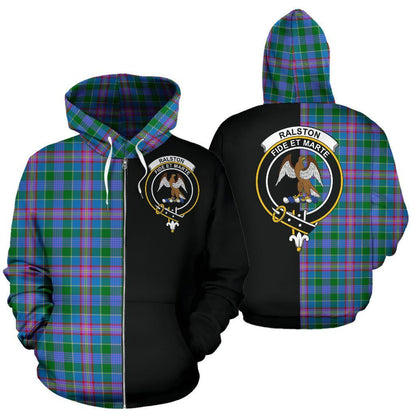 Printivon Custom Your Text Ralston Tartan Hoodie Half Of Me